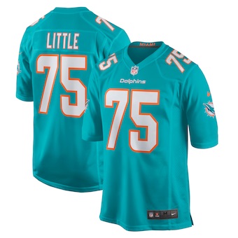 mens nike greg little aqua miami dolphins game jersey